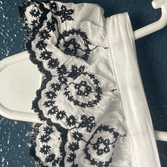 White 100% Cotton Embroidered Flutter Sleeveless Tiered Boho Maxi Dress - Picture 6 of 13